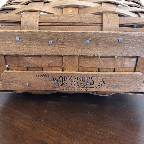 HENN Collector's Society 1997 Limited Edition Mini Shopper Fruitwood Bas… - Picture 13 of 14